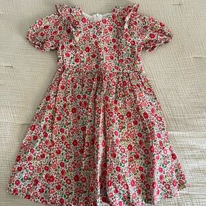 J. Crew Liberty Floral Kids Dress - Red and Green